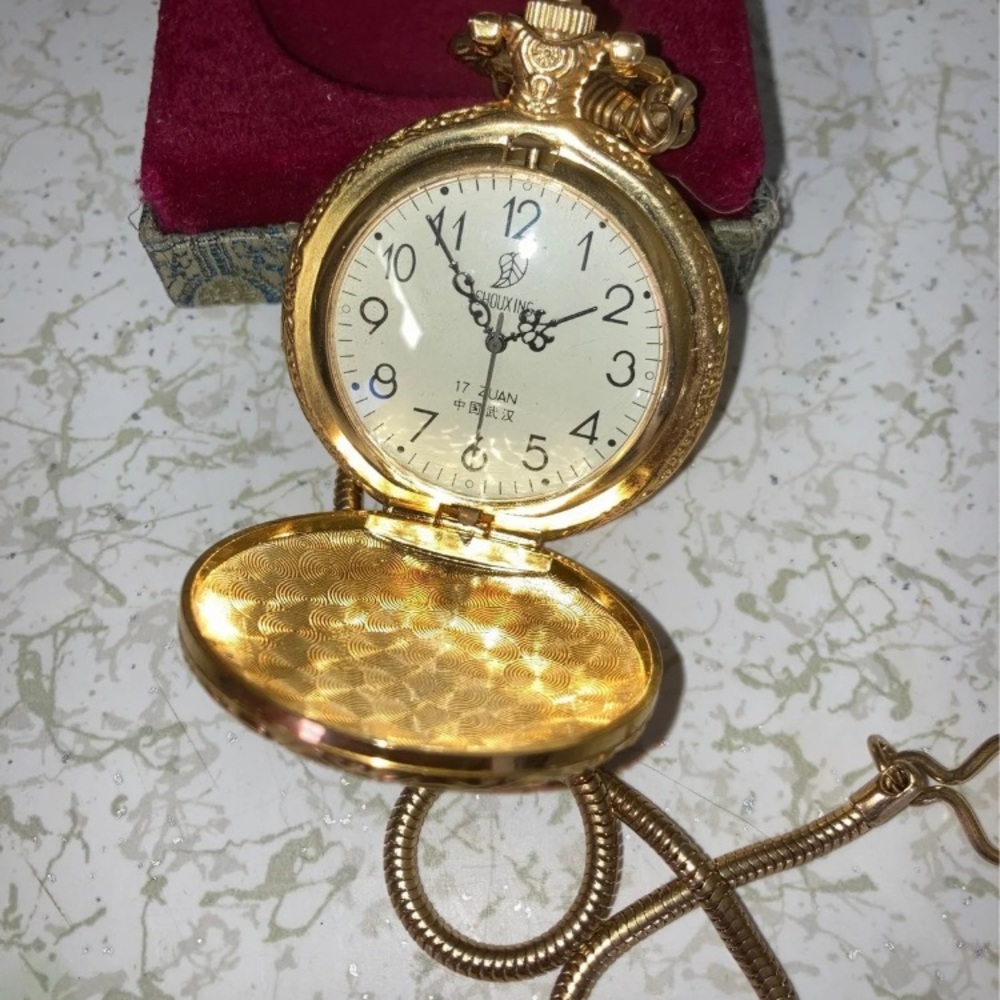 Zhouxing 17 cloisonne & BeiLei 17 jewels cloisonne wind up pocket watches
